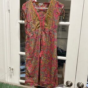 Vibrant Paisley Mini Dress